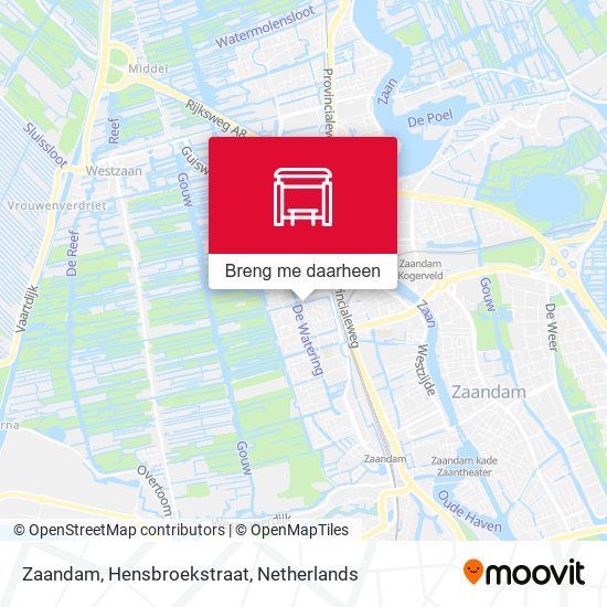 Zaandam, Hensbroekstraat kaart