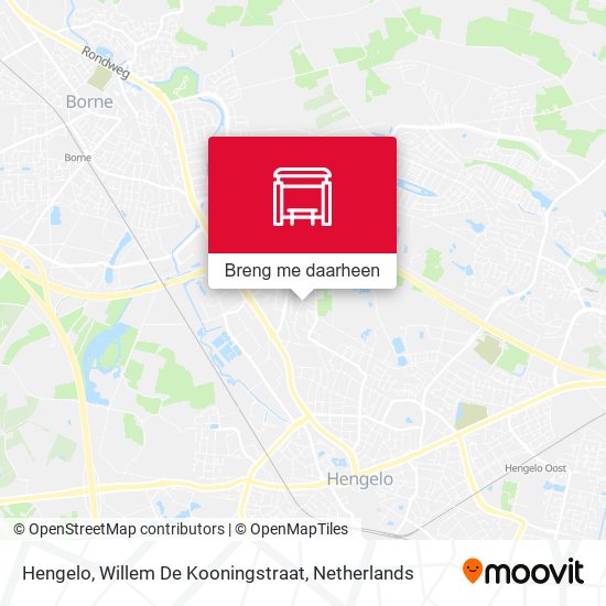Hengelo, Willem De Kooningstraat kaart