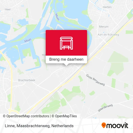 Linne, Maasbrachterweg kaart