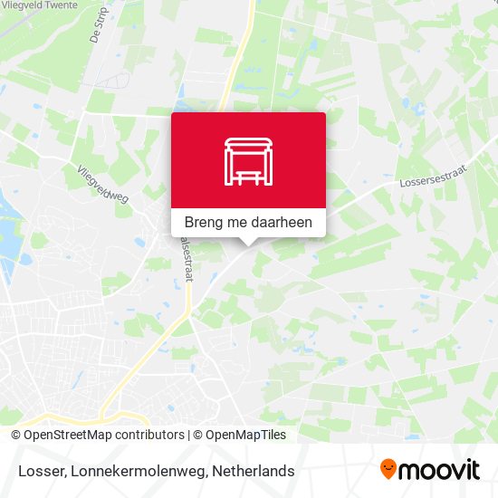 Losser, Lonnekermolenweg kaart