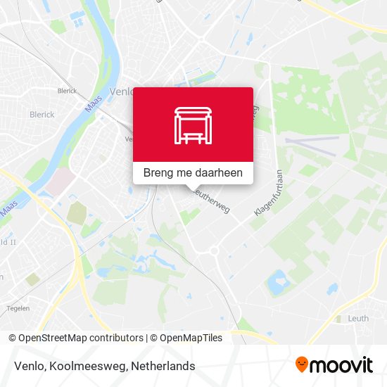 Venlo, Koolmeesweg kaart