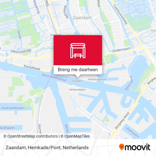 Zaandam, Hemkade/Pont kaart