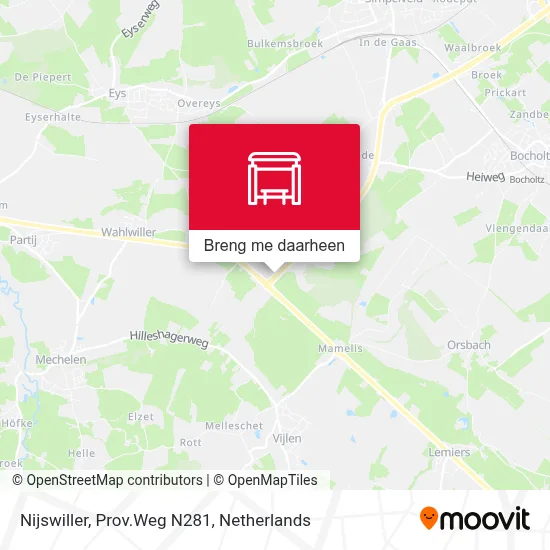 Nijswiller, Prov.Weg N281 kaart