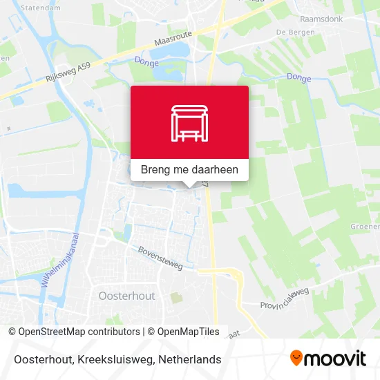 Oosterhout, Kreeksluisweg kaart