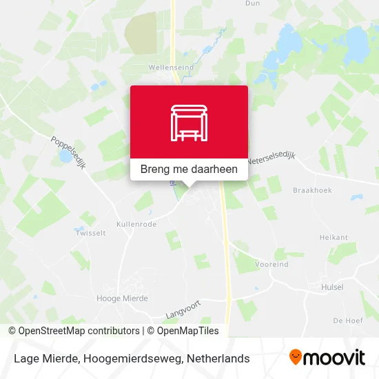 Lage Mierde, Hoogemierdseweg kaart