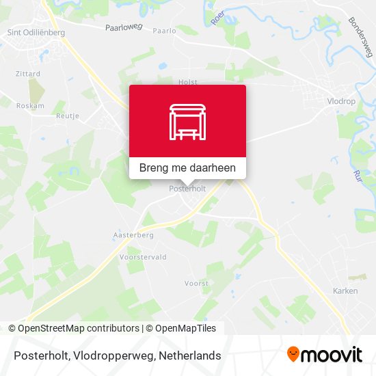 Posterholt, Vlodropperweg kaart