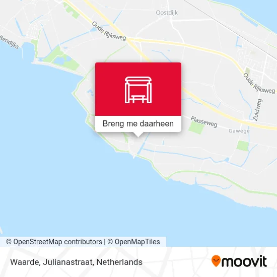 Waarde, Julianastraat kaart