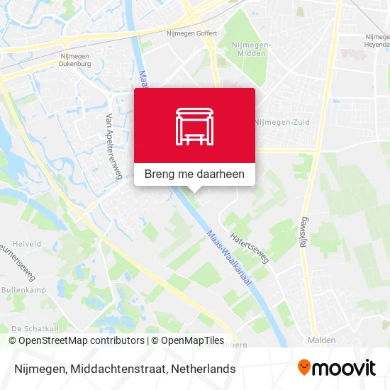 Nijmegen, Middachtenstraat kaart