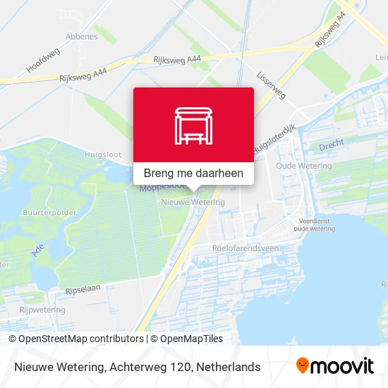 Nieuwe Wetering, Achterweg 120 kaart