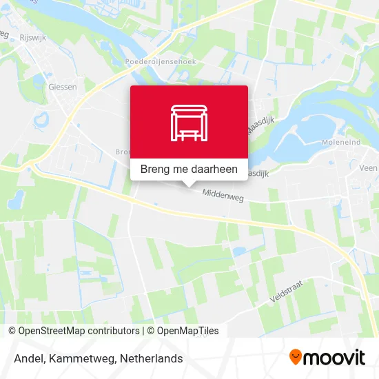 Andel, Kammetweg kaart