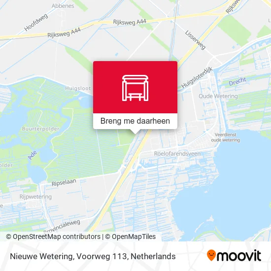 Nieuwe Wetering, Voorweg 113 kaart