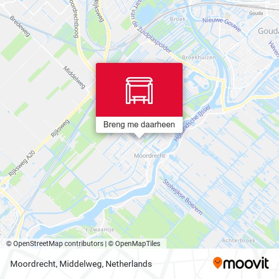 Moordrecht, Middelweg kaart