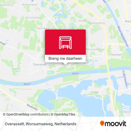 Overasselt, Worsumseweg kaart