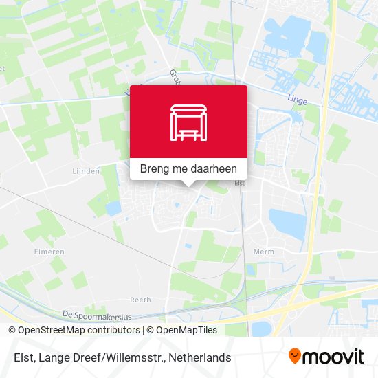 Elst, Lange Dreef/Willemsstr. kaart