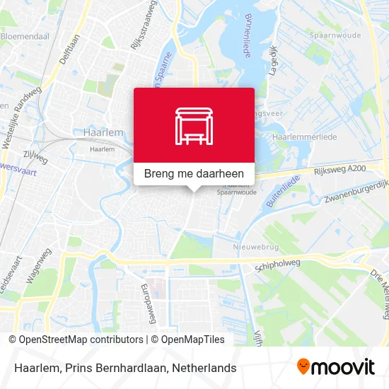 Haarlem, Prins Bernhardlaan kaart