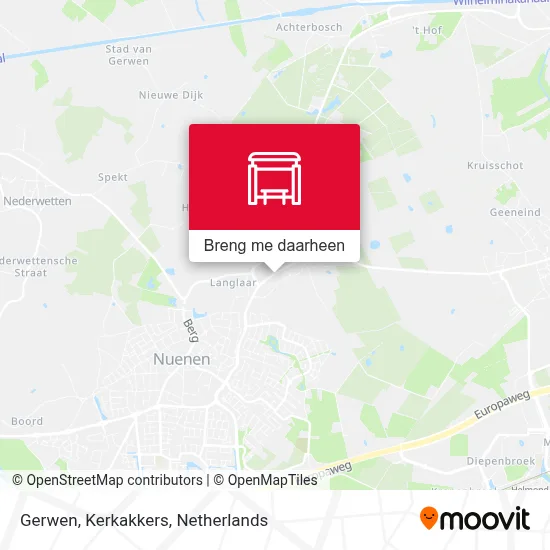 Gerwen, Kerkakkers kaart