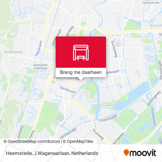 Heemstede, J.Wagenaarlaan kaart