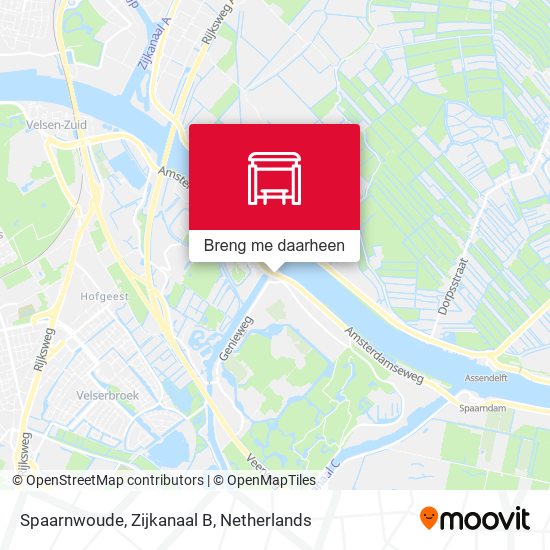 Spaarnwoude, Zijkanaal B kaart