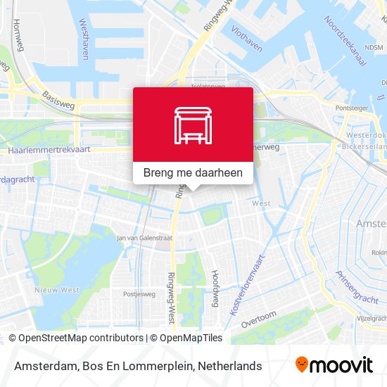Amsterdam, Bos En Lommerplein kaart