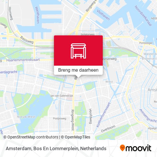 Amsterdam, Bos En Lommerplein kaart