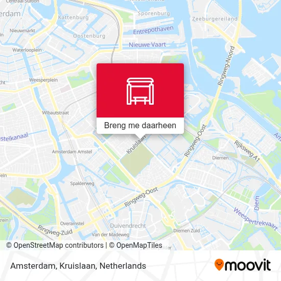 Amsterdam, Kruislaan kaart