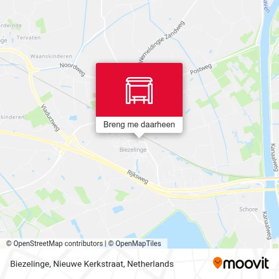 Biezelinge, Nieuwe Kerkstraat kaart