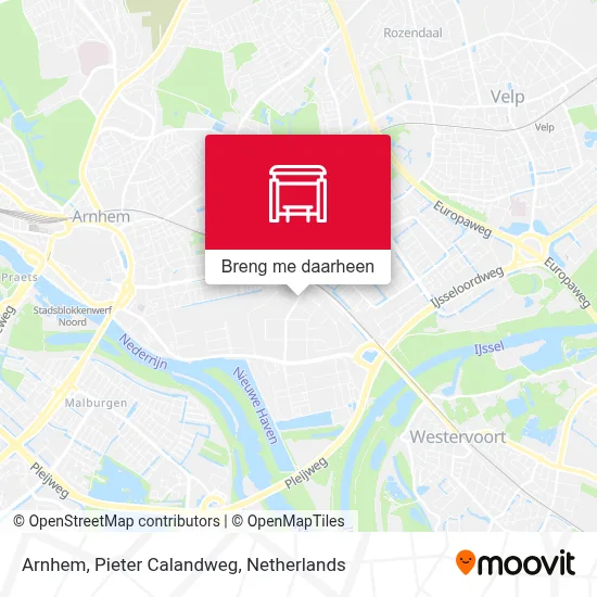 Arnhem, Pieter Calandweg kaart