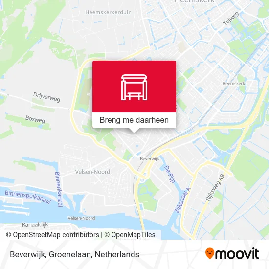 Beverwijk, Groenelaan kaart
