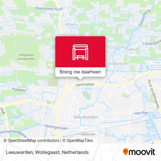 Leeuwarden, Wollegaast kaart