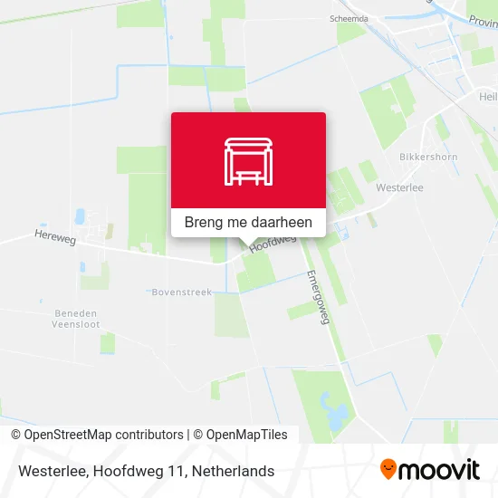 Westerlee, Hoofdweg 11 kaart