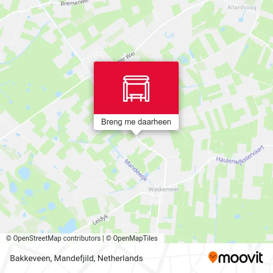 Bakkeveen, Mandefjild kaart