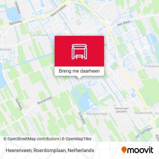 Heerenveen, Roerdomplaan kaart