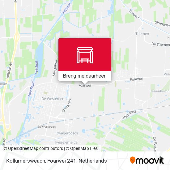 Ik heb het erkend stijfheid Wissen Hoe gaan naar Kollumerzwaag, Foarwei 241 in Kollumerland En Nieuwkruisland  via Bus of Trein?