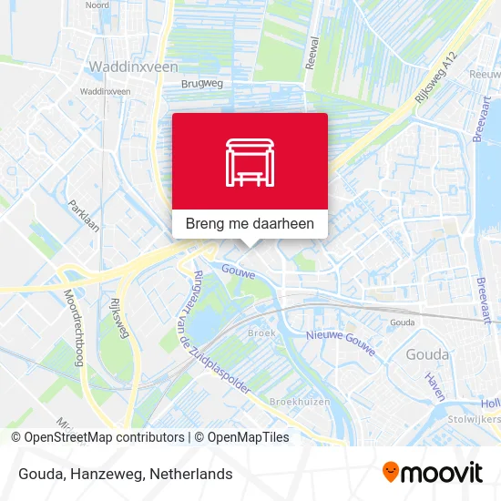 Gouda, Hanzeweg kaart