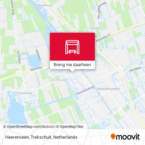 Heerenveen, Trekschuit kaart