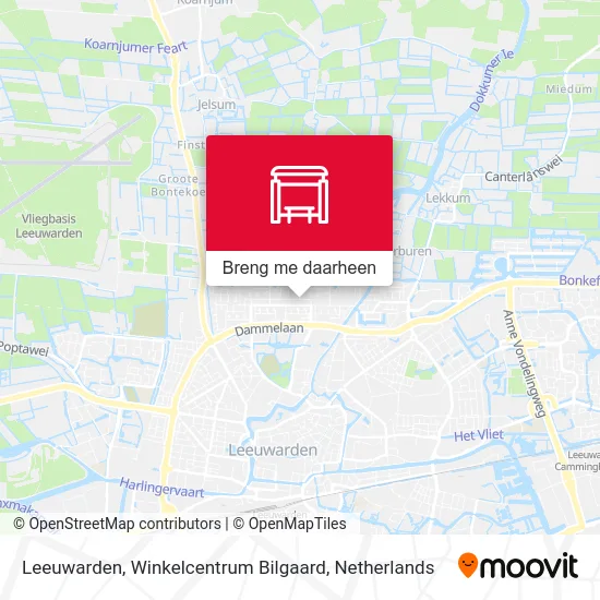 Leeuwarden, Winkelcentrum Bilgaard kaart