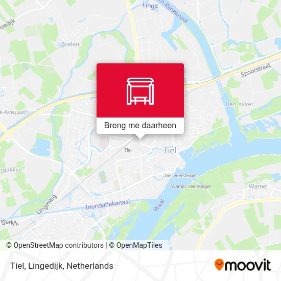 Tiel, Lingedijk kaart