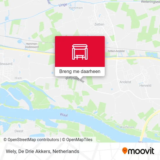 Wely, De Drie Akkers kaart