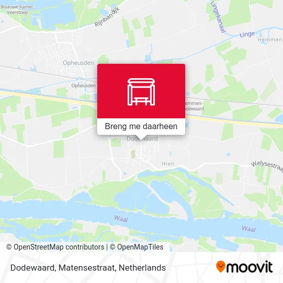 Dodewaard, Matensestraat kaart