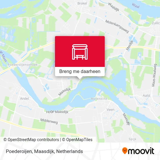 Poederoijen, Maasdijk kaart