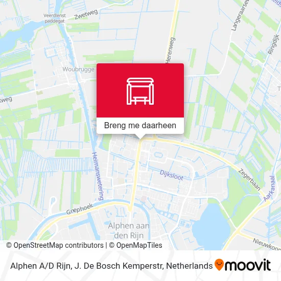 Alphen A / D Rijn, J. De Bosch Kemperstr kaart