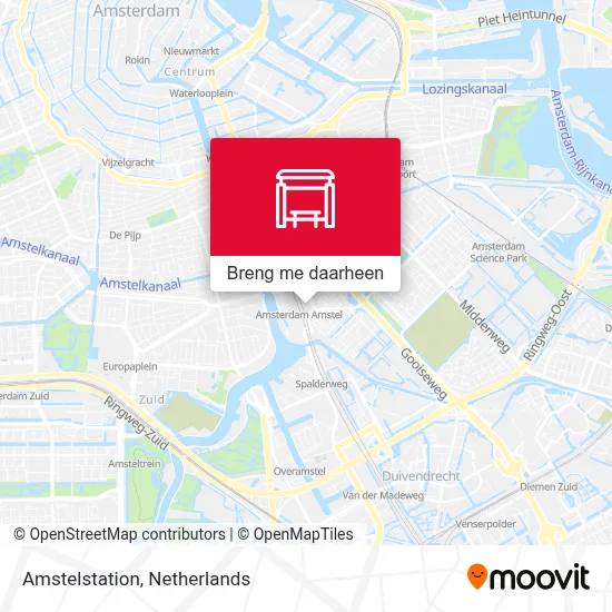 Amstelstation kaart