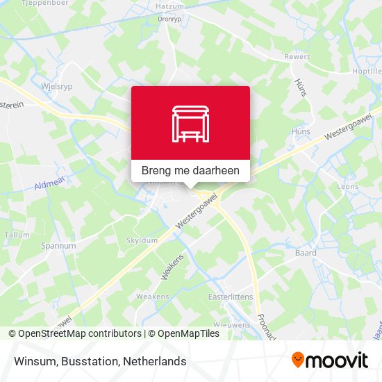 Winsum, Busstation kaart