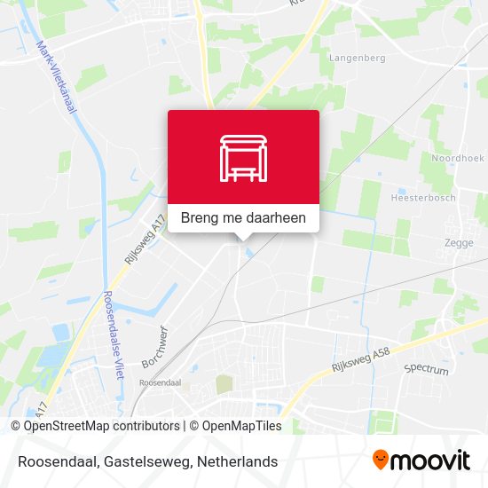 Roosendaal, Gastelseweg kaart