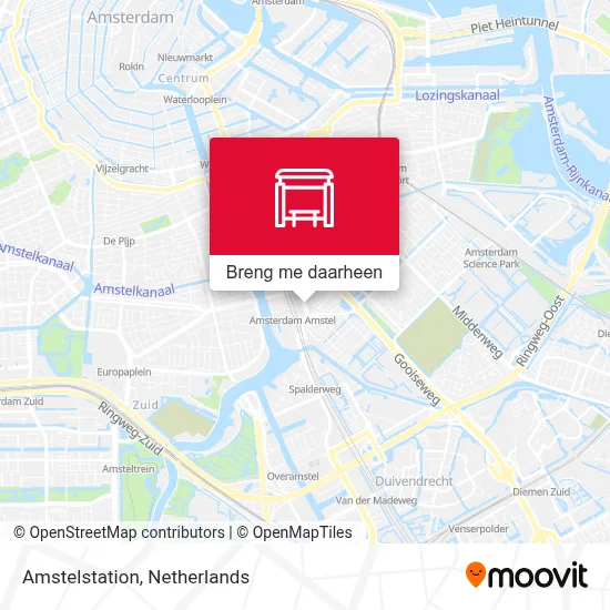 Amstelstation kaart