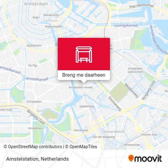 Amstelstation kaart