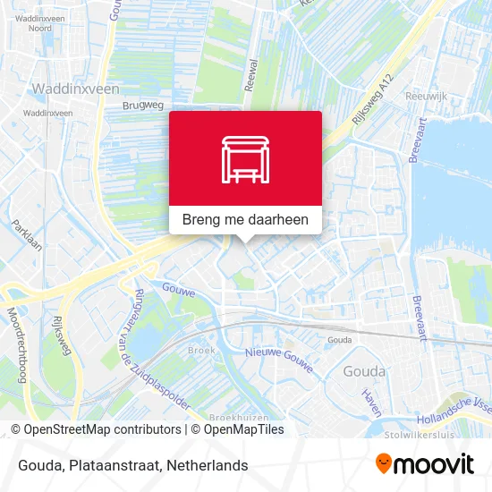 Gouda, Plataanstraat kaart