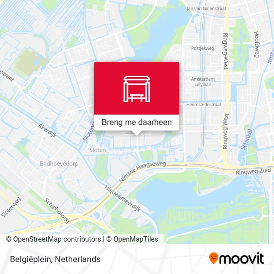 Belgiëplein kaart