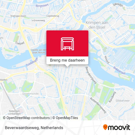 Beverwaardseweg kaart