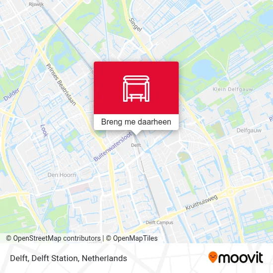 Delft, Delft Station kaart